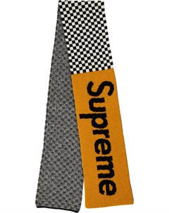 Supreme клетчатый шарф с логотипом один размер желтый Supreme