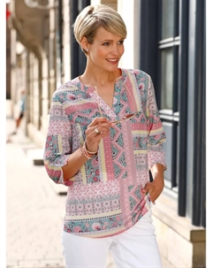 Блуза-комбинация, цвет Flamingo-Bedruckt Classic basics