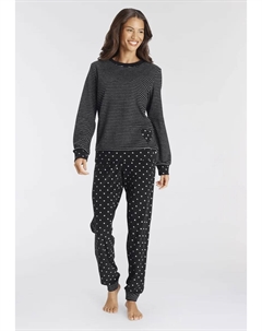 Пижама (2 шт.) из мягкой махровой ткани с полосками и сердечками, цвет Steifen-/Herzchen-Muster Vivance dreams