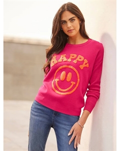 Вязаный свитер "Пуловер", розовый Heine