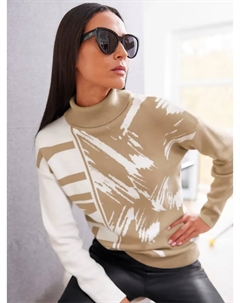 Жаккардовый свитер "свитер", бежевый Heine