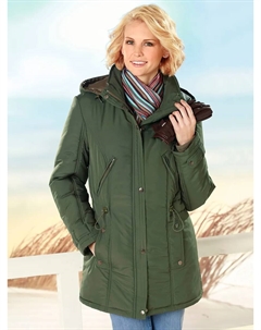 Стеганая куртка с капюшоном, хаки Classic basics