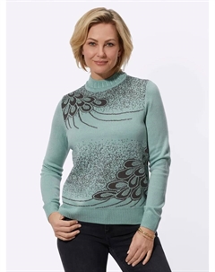 Свитер с воротником стойкой "Пуловер", цвет Kalkmint-Gemustert Classic basics