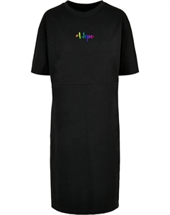 Платье-рубашка "Женское женское платье-футболка с разрезом Rainbow Rainbow Oversized" (1 шт.), черный Merchcode