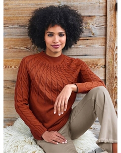 Вязаный свитер "Пуловер", красный Heine