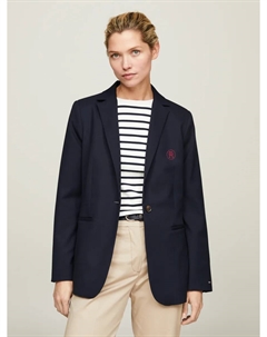 Длинный пиджак "SMD CORE REGULAR SB BLAZER" с вышитым логотипом, цвет Desert Sky Tommy hilfiger