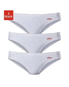 Трусики бикини (3 шт.), изготовлены из качественного эластичного хлопка, белый S.oliver