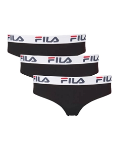 Трусики (3 шт. в упаковке), с эластичным поясом с логотипом, черный Fila