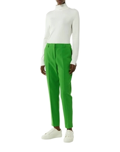Брюки из ткани с заутюженными складками, зеленый Comma,