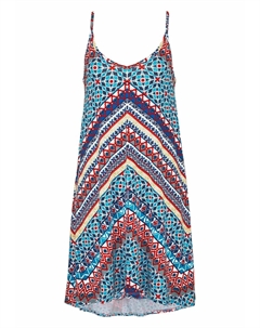 Платье праздничное, расклешенное А-силуэта, с декоративными лентами сзади, цвет Türkis-Bunt Kangaroos