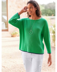 Свитер с рукавами 3/4 "Пуловер", зеленый Heine