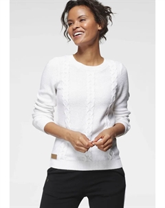 Свитер с круглым вырезом и великолепным узором кос, кремовый Kangaroos