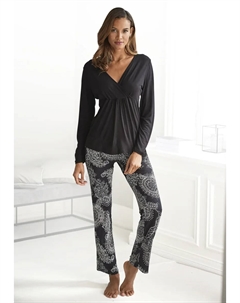 Пижама (2 шт.) в черно-белом узоре пейсли, черно-белый Vivance dreams