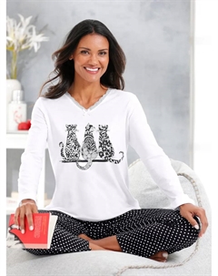 Пижама, черно-белый Wäschepur