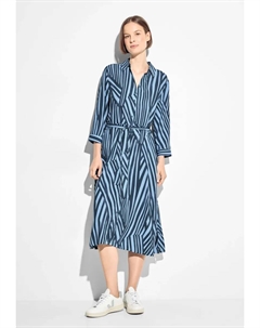 Платье миди с поясом на талии, голубой Cecil