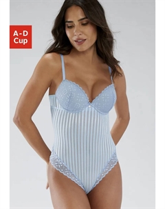 Боди "Амели", в модном полосатом образе, сексуальное нижнее белье, голубой S.oliver