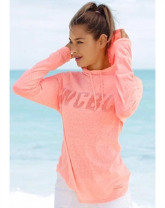 Рубашка с капюшоном, с принтом спереди, рубашка с длинными рукавами из смеси хлопка, спортивная, коралловый Venice beach