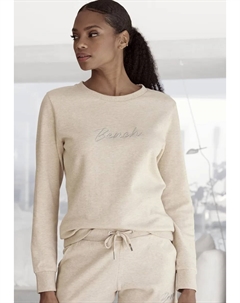 Толстовка для дома "Loungeshirt", с блестящей вышивкой логотипа, одежда для дома, костюм для отдыха Loungewear, бежевый Bench