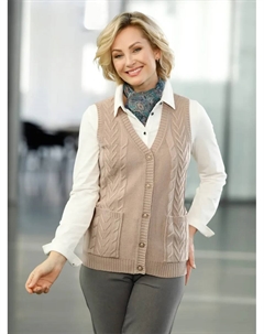 Трикотажный жилет, бежевый Classic basics