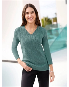 Свитер с V-образным вырезом "Пуловер", цвет Jade Classic basics