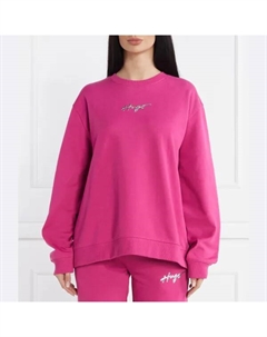 Толстовка оверсайз Classic Crew_1, фуксия Hugo