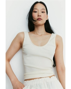 Майка в рубчик, бежевый H&m