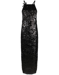 Платье миди из тюля с пайетками, черный Msgm