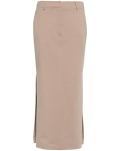 Юбка миди из джерси, коричневый Brunello cucinelli