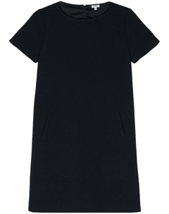 Платье-футляр из крепа с круглым вырезом, синий Aspesi