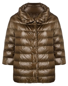 Пуховик с высоким воротником, зеленый Herno