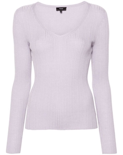 Топ с V-образным вырезом, фиолетовый Theory