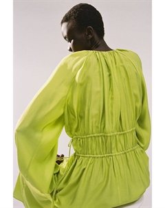 Платье оверсайз с завязками, зеленый H&m