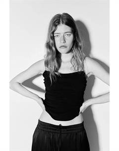 Драпированная майка, черный H&m