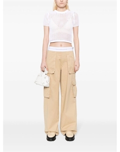 Брюки карго средней посадки, коричневый Alexander wang