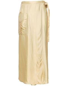 Юбка карго с запахом и эффектом металлик, желтый Aspesi