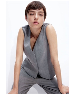 Костюмный жилет из твила, серый H&m