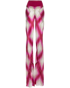 Расклешенные брюки с абстрактным принтом, розовый Rick owens
