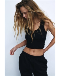 Короткая майка, черный H&m