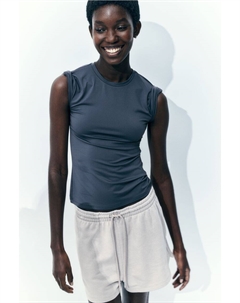 Футболка, облегающая фигуру, серый H&m