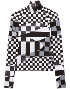 Топ с длинными рукавами и принтом Giardino, серый Pucci