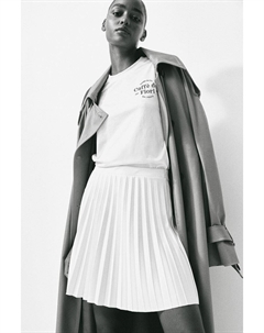 Плиссированная юбка из джерси, бежевый H&m