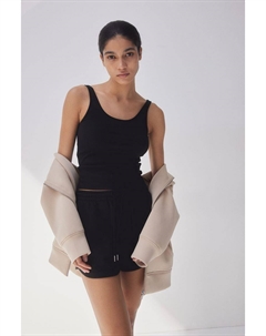 Майка в рубчик, черный H&m