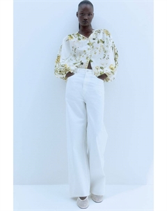 Блузка с объемными рукавами, бежевый H&m