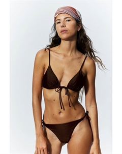 Мягкий лиф бикини с треугольными чашечками, коричневый H&m
