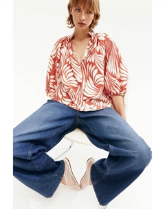 Блузка с объемными рукавами, красный H&m
