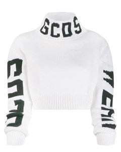 Gcds свитер с высоким воротником и логотипом m белый Gcds