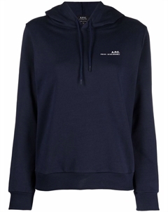 Худи с кулиской и логотипом, синий A.p.c.
