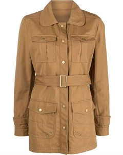 Жакет с поясом, коричневый Fay