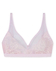 Мягкий кружевной бюстгальтер без косточек, розовый Schiesser