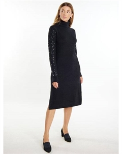 Трикотажное платье с пайетками, черный Usha